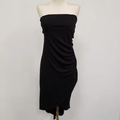 Vestido sin tirantes asimétrico vintage City Triangles para mujer Y2K talla M negro hoco  Foto 1 de 4