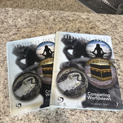 Walking in Truth Grade 7 Textbook : Competing Worldviews HOMESCHOOL + WORKBOOK - Image 1 of 4