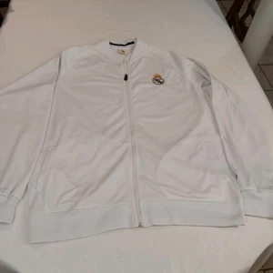 Real Madrid FC Herren Jacke mit Reißverschluss Größe XLarge Full Sip Fußball weiß - Bild 1 von 19