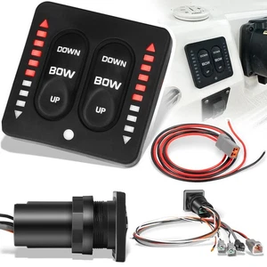 15170-001 LED Trim Tab Switch Kit w/ 36" Pigtail for Lenco Marine Single Systems - Picture 1 of 12