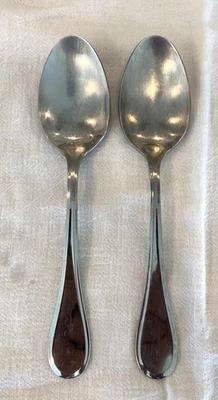 Williams-Sonoma MORGAN 2 cucharas soperas Francia brillante 18-10 acero inoxidable 8,5" Foto 1 de 4