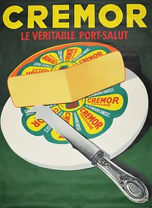 Affiche ancienne entoilée - Fromage CREMOR - Port salut -Par FALCUCCI  - Picture 1 of 1