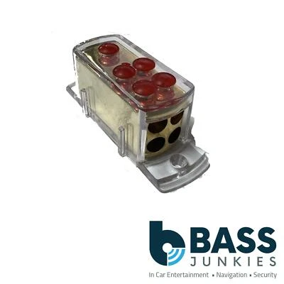 T1 Audio T1-10 Car Amplifer Amp Earth Distribution Block 1x4 AWG In  4x8 AWG Out - Image 1 of 2
