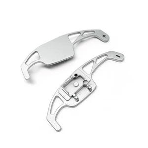 Silver Paddle Shifter Lever Extensions For VW Golf MK5 MK6 VI R32 R GTI TSI DSG - Picture 1 of 5