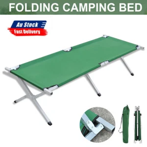 Foldable Camping Bed Stretcher Portable Light Weight Outdoor Hiking Travel Green - Picture 1 of 7