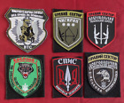 Sechsergruppe (6) ukrainisches Militär/Polizei Schulteraufnäher/Abzeichen/Schilder