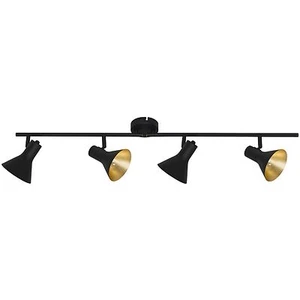 Schiene NINA Strahlerbalken Spot vierflammig 4x E14 max.40W schwarz gold REALITY - Bild 1 von 1