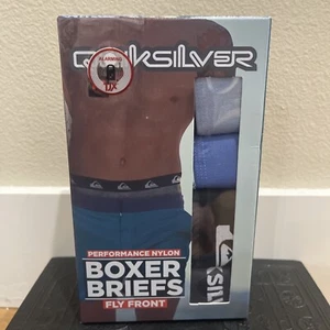 Calzoncillos boxer Quiksilver Performance de nailon con frente de mosca paquete de 4 MEDIANOS - Imagen 1 de 5