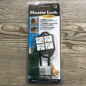 Master Lock Gun Lock 107DSPT Lucchetto Acciaio Temprato con Chiavi Cavo Acciaio - Foto 1 di 8