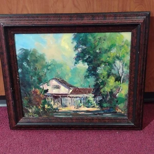 Vintage Oil Painting on Masonite by CLEMET METIVIER (CANADIAN  AMERICAN 1910-66 - Picture 1 of 8