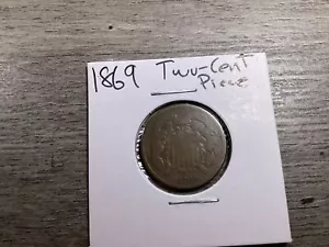 1869 Two Cent Piece U.S. Circulated Copper Coin-060824-74 - Picture 1 of 4