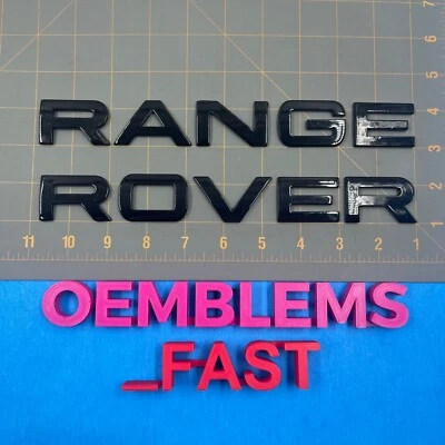 Range Rover LR3 2006-09 OEM conjunto emblema capó delantero negro brillante de fábrica Foto 1 de 4