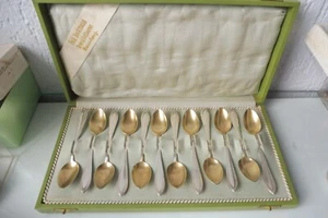 12 schöne, alte Löffel , Mokkalöffel , 800 Silber , A. Beckmann - Bild 1 von 8