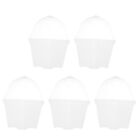 5 Pcs Pot Nursery with Dome Indoor Plant Pots Cover Square