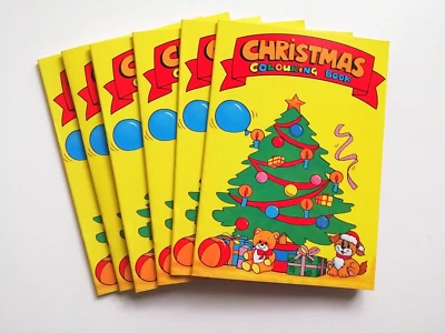WF GRAHAM Mini Christmas Colouring Books Kids Xmas Activity Party Bag Stocking Fillers
