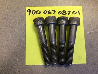 LOT OF 4 NICE ORIGINAL GENUINE PORSCHE 911S 911E CV AXLE BOLTS M10X55 CHECKERED - Image 1 of 2