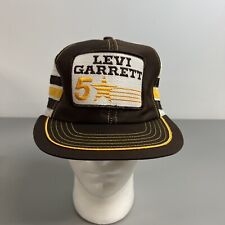 Vtg Levi Garrett 5 Star Hat Cap 3 Stripe Mesh Snapback Trucker Big Patch USA