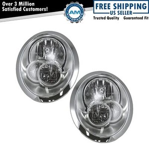 Headlights Headlamps Set Pair LH Left & RH Right for 05-08 Mini Cooper
