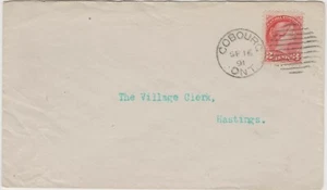 Canada 77 2c QV, CREEMORE, ONT. split-ring duplex 1900 - Picture 1 of 2
