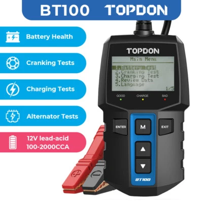🔥2025 TOPDON BT100 12V Car Battery Tester Battery Load Tester Battery Analyzer - Image 1 of 4