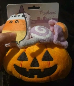 PUSHEEN Halloween PUMPKIN HIDEAWAY Crinkle Cat Toy - Three Toys In Pumpkin - Picture 1 of 3