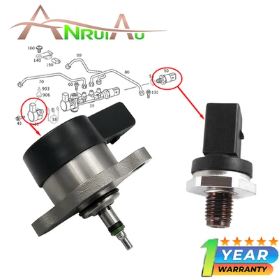 For Mercedes-Benz S S400 S420 S450 Fuel Pressure Regulator + Sensor Foto 1 de 4