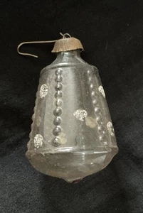 SELTENE Corning, WWII Perlenlaterne Papierkappe unversilbert Glas Ornament - Bild 1 von 5
