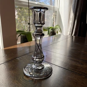 Jugendstil Vintage Kerzenständer Silberüberfang Glas - Bild 1 von 4