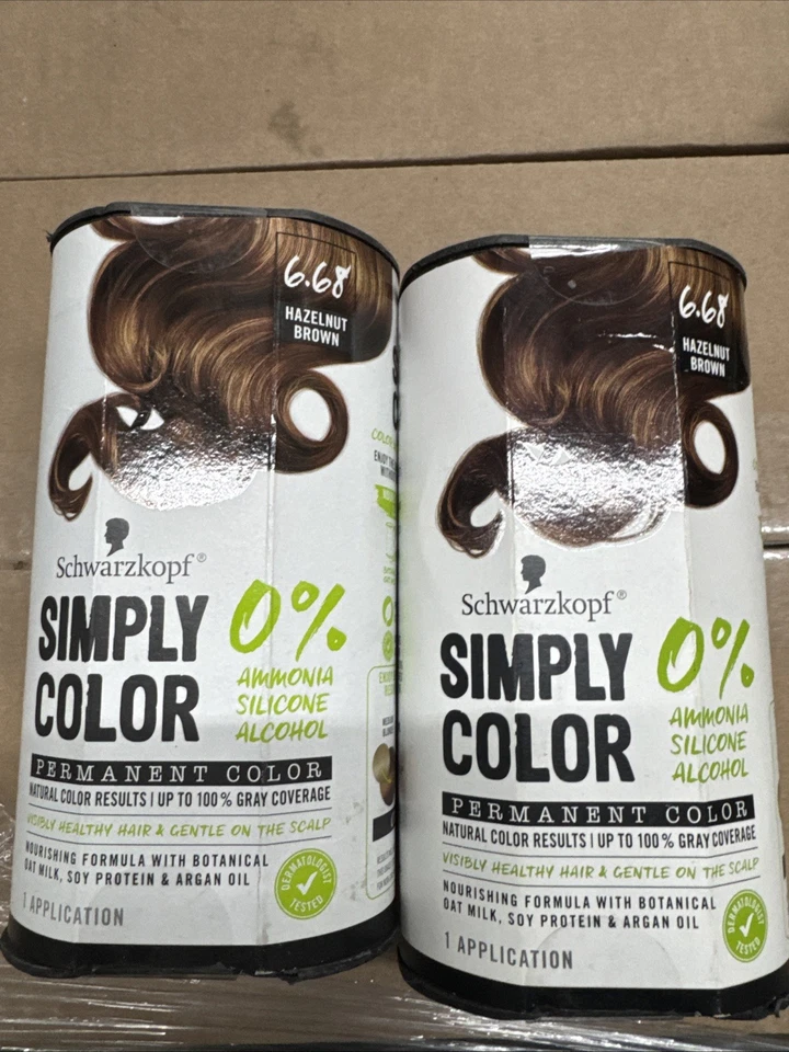 Schwarzkopf Simply Color, Color Permanente, 6.68 Marrón Avellana, Pack de 2 Foto 1 de 1
