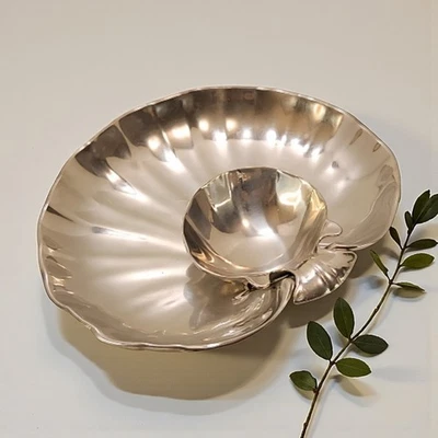 Bruce Fox Wilton RWP concha de almeja camarones mariscos tazón para servir y salsa plato 11" Foto 1 de 4