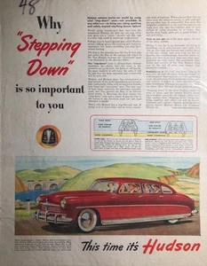 1948 Vintage Hudson Ad - Why Stepping Down is So Important to You - Picture 1 of 2