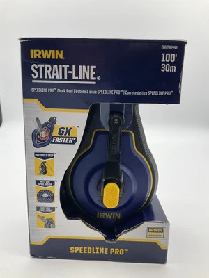 Carrete de línea de tiza Irwin Tools #IWHT48443 Strait-line Speed-line Pro 100' pies 30 m Foto 1 de 4