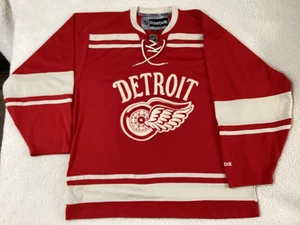 2014 NHL Detroit Red Wings BLANK Winter Classic Red Hockey Jersey Mens L - Imagen 1 de 7