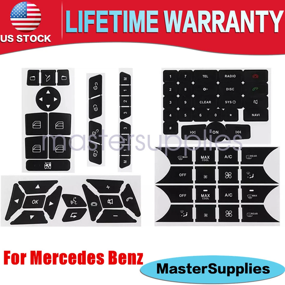 Adhesivo radio ventana aire acondicionado dirección puerta botón reparación mercedes-benz c e gla ajuste Foto 1 de 4