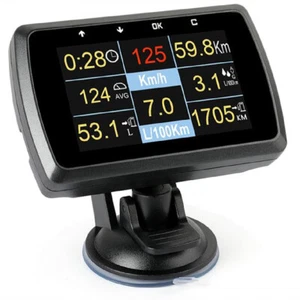 Digital Display Car OBD OBD2 Speedometer Gauge RPM Fault Code Water Temp Alarm - Foto 1 di 14