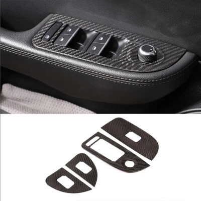 Отделка рамы переключателя подъема окна из 100% углеродного волокна для Alfa Romeo Giulia 2017-2020 - Изображение 1 из 4