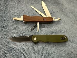 Victorinox Forester Wood Swiss Army Knife + Bastion Craft G10 OD Green