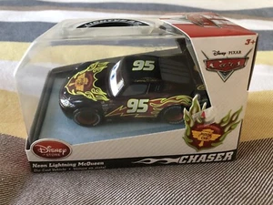 Pixar Cars Chaser Neon Lightning McQueen -  die cast - Disney Store - Picture 1 of 2