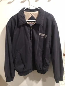 Vintage Borg Warner Automotive Racing jacket  Navy Blue Size Large VG Condition - Picture 1 of 4