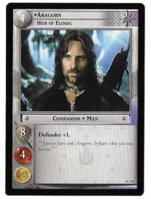 2002 Decipher Lord of the Rings CCG: The Two Towers Aragorn, Heir of Elendil - Image 1 of 4