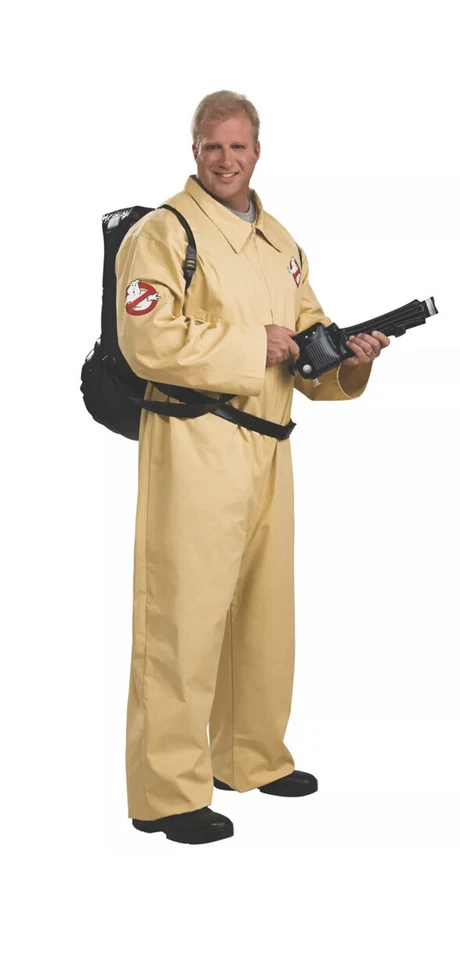 Ghostbuster Ghost Busters Movie Cartoon Mens Costume & Proton Backpack Plus - Image 1 of 4
