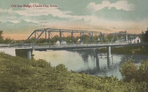 Old Iron Bridge - Charles City, Iowa - litografía publicada - Imagen 1 de 3