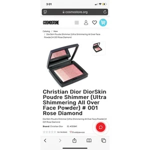 Christian Dior diorskin poudre shimmer shimmer powder rose diamond 001 - Picture 1 of 9