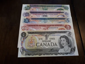 Canada 1/2/5/10/20 Dollar Banknotes 1969-74 AU/UNC - Picture 1 of 7