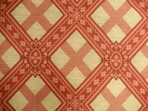 House of Bracquenie "Contrefond Napoleon III" Stoffrest. Rouge. 53" x 25"  - Bild 1 von 7