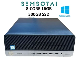 HP ProDesk 600 G5 SFF i7-9700 16GB 500GB SSD Windows 11 Desktop Computer PC - Picture 1 of 2