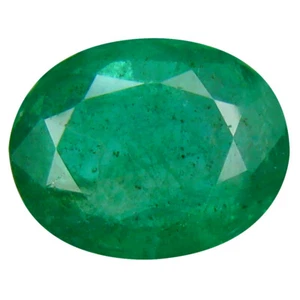 Piedra preciosa suelta esmeralda colombiana ovalada brillante de 3,18 quilates (11 x 8 mm) (sin calefacción) - Imagen 1 de 2