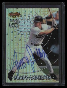 1997 Bowman's Best Autographs Refractor 91 Brady Anderson Auto