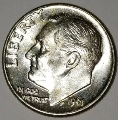 Silver Roosevelt Dime, one dime, 1946-1964  PDS, VF-BU, Pulled From Storage  - Image 1 of 4