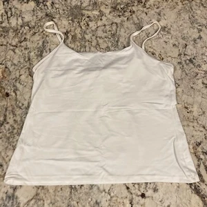 New York & Co TANK TOP CAMISOLE/CAMI Women Size L: Lined & Adjustable WHITE - Picture 1 of 3